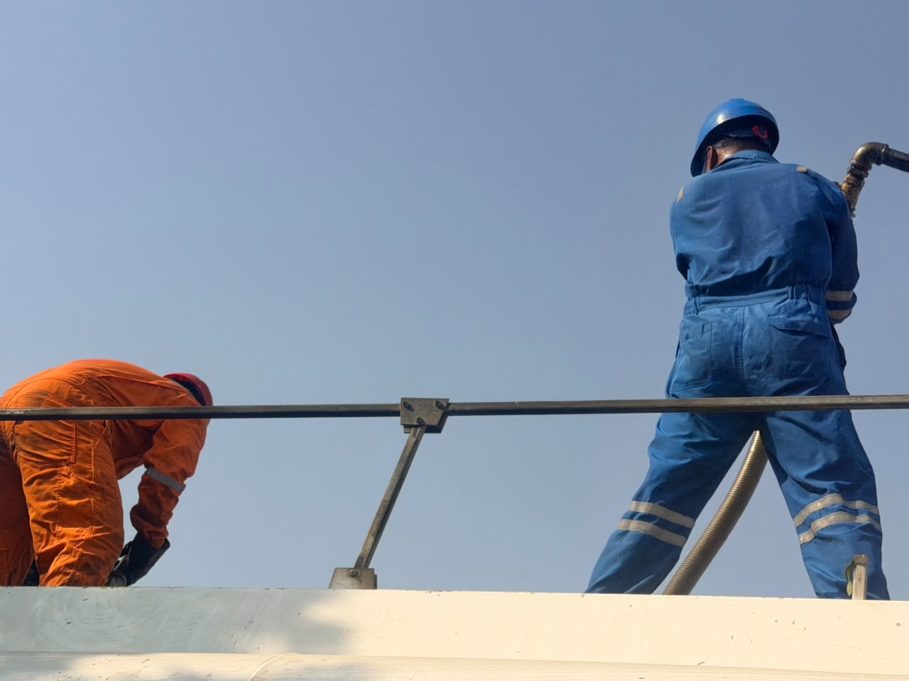 Tanker on site